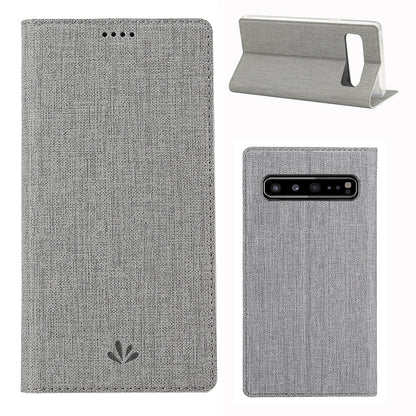 VILI DMX Cross Texture Stand Leather Card Holder Case for Samsung Galaxy S10 5G