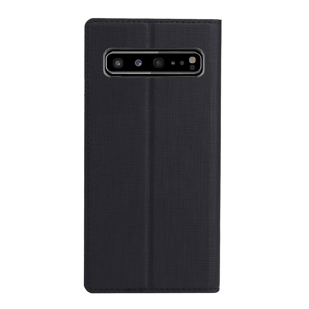 VILI DMX Cross Texture Stand Leather Card Holder Case for Samsung Galaxy S10 5G