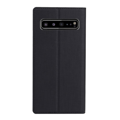 VILI DMX Cross Texture Stand Leather Card Holder Case for Samsung Galaxy S10 5G