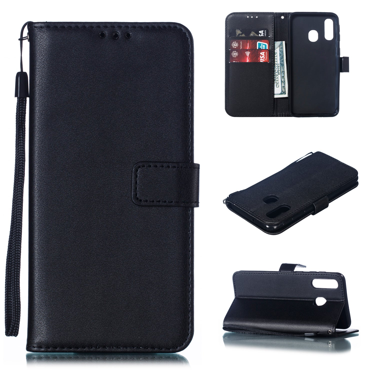 Wallet Stand Leather Case Accessory for Samsung Galaxy A40