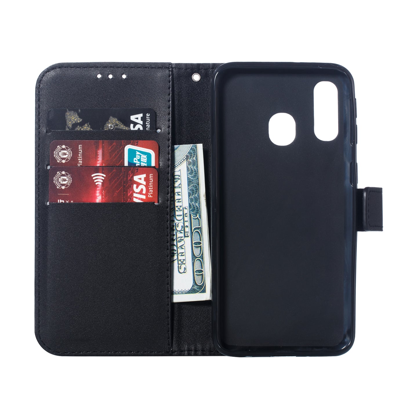 Wallet Stand Leather Case Accessory for Samsung Galaxy A40