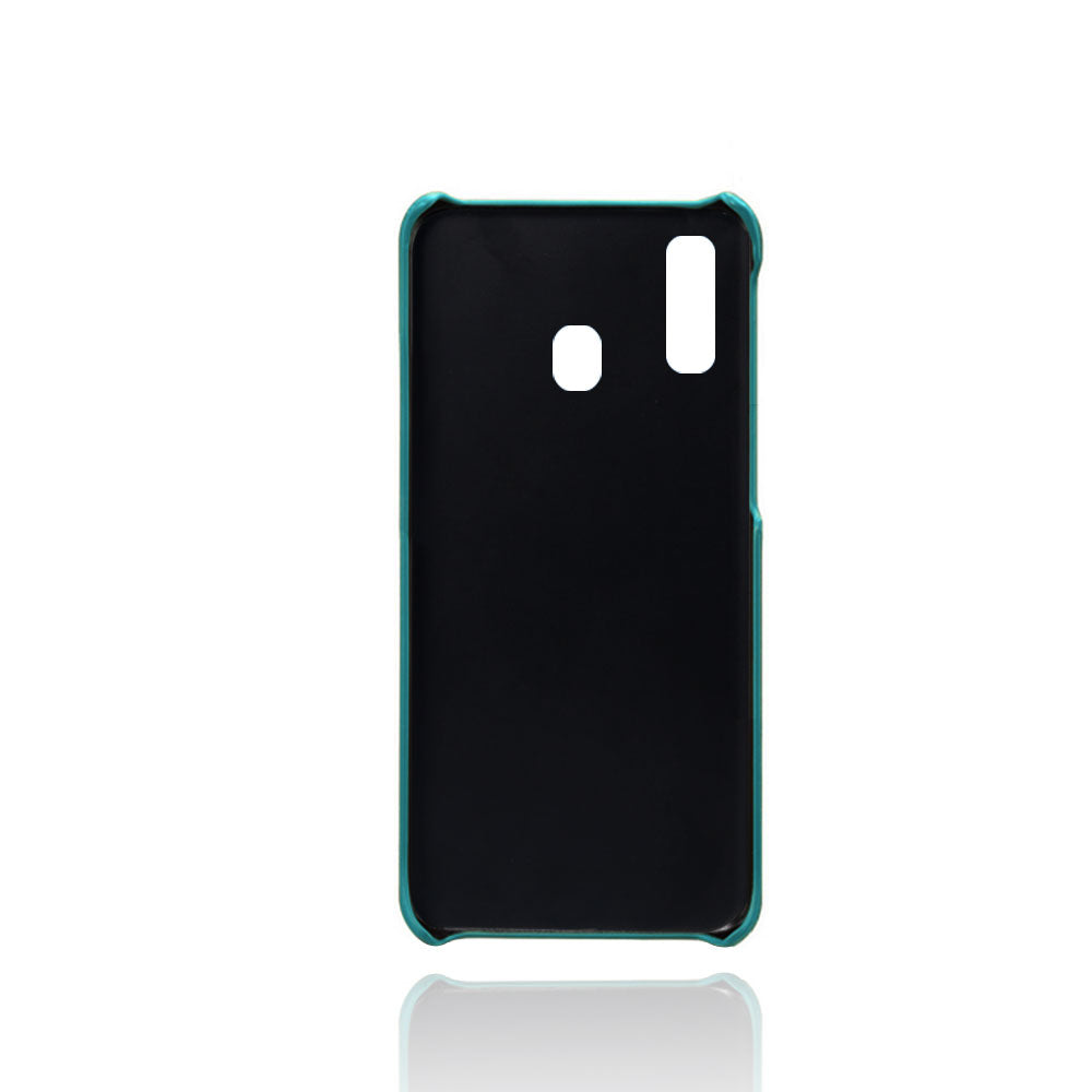 For Samsung Galaxy A40 PU Leather Coated PC Mobile Casing with Dual Card Slots