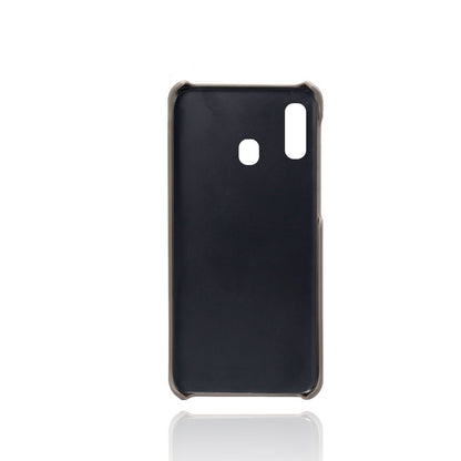 Double Card Slots PU Leather Coated PC Case for Samsung Galaxy A20e