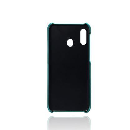 Double Card Slots PU Leather Coated PC Case for Samsung Galaxy A20e