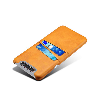 Double Card Slots PU Leather Coated PC Case for Samsung Galaxy A80