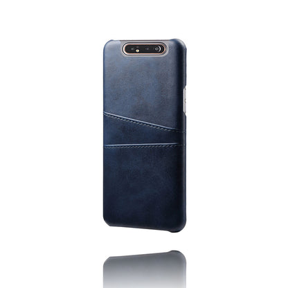 Double Card Slots PU Leather Coated PC Case for Samsung Galaxy A80