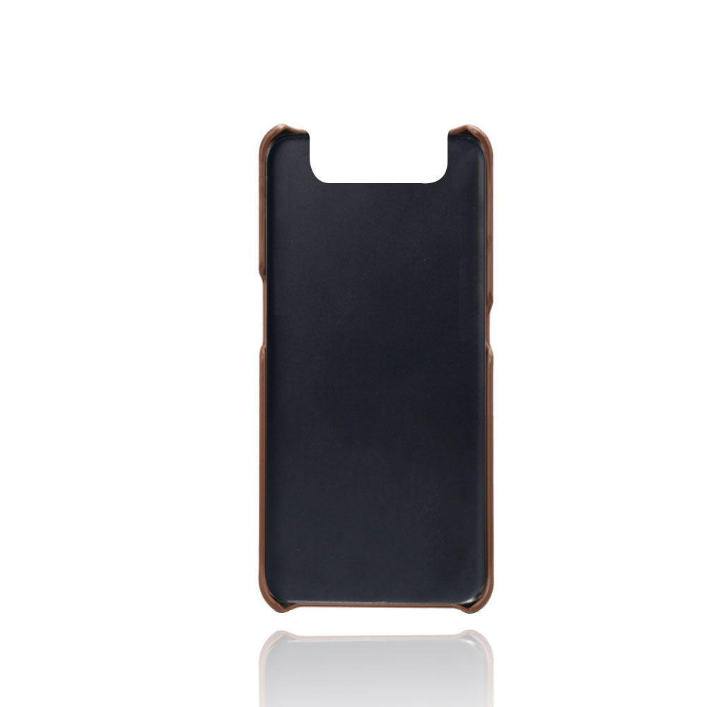Double Card Slots PU Leather Coated PC Case for Samsung Galaxy A80
