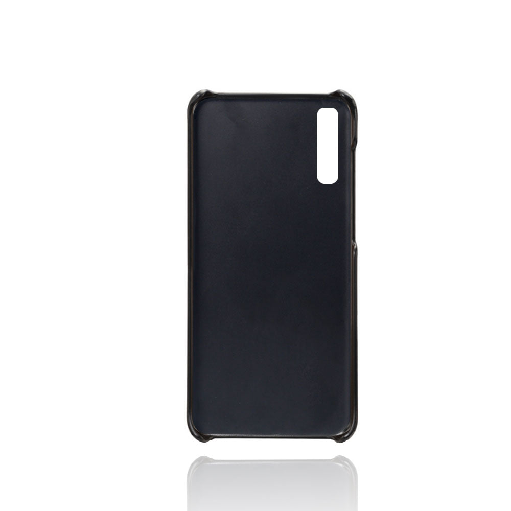 Double Card Slots PU Leather Coated PC Case for Samsung Galaxy A70
