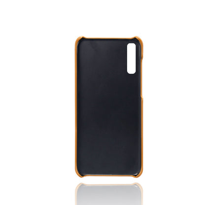 Double Card Slots PU Leather Coated PC Case for Samsung Galaxy A70