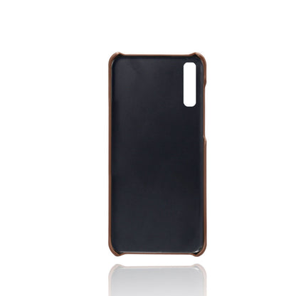 Double Card Slots PU Leather Coated PC Case for Samsung Galaxy A70