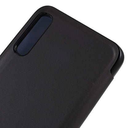 View Window Plated Mirror Surface Leather Stand Case for Samsung Galaxy A70