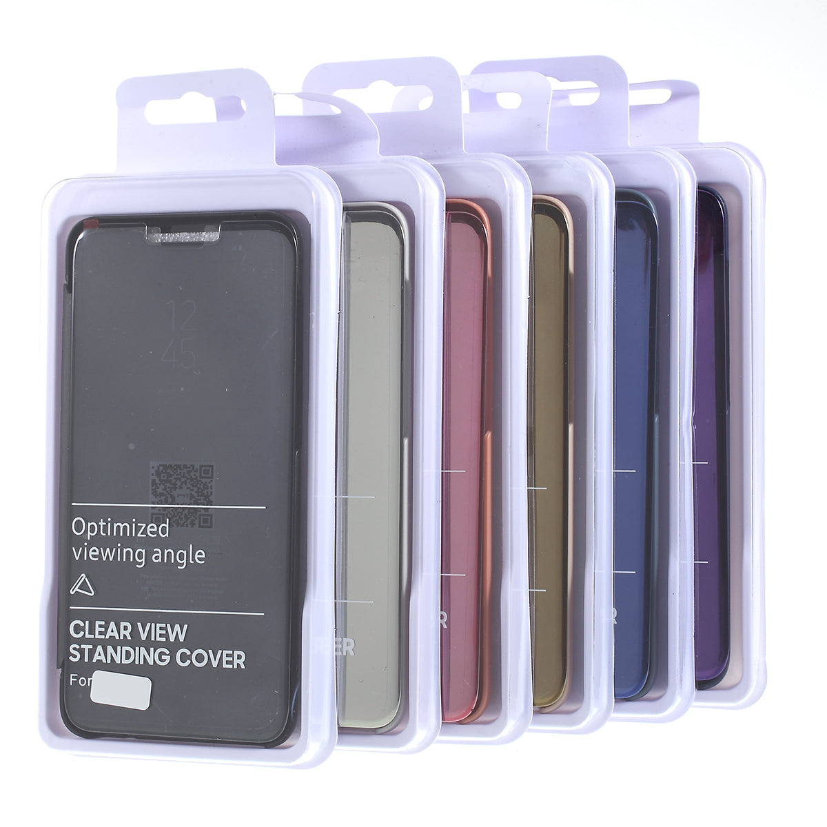 View Window Plated Mirror Surface Leather Stand Case for Samsung Galaxy A70