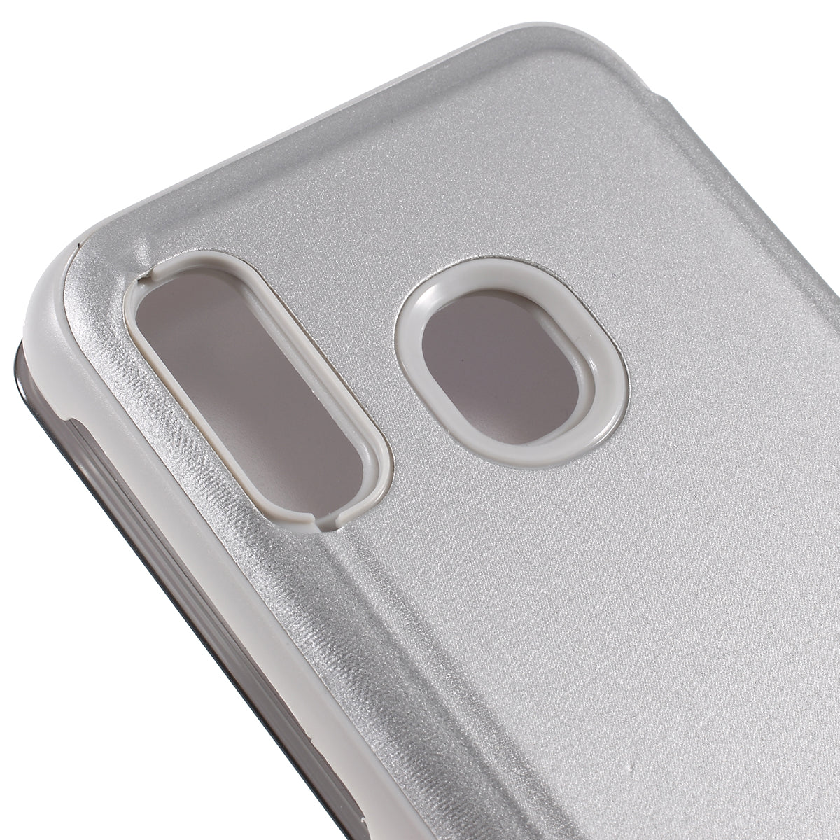 View Window Plated Mirror Surface Leather Stand Casing for Samsung Galaxy A40