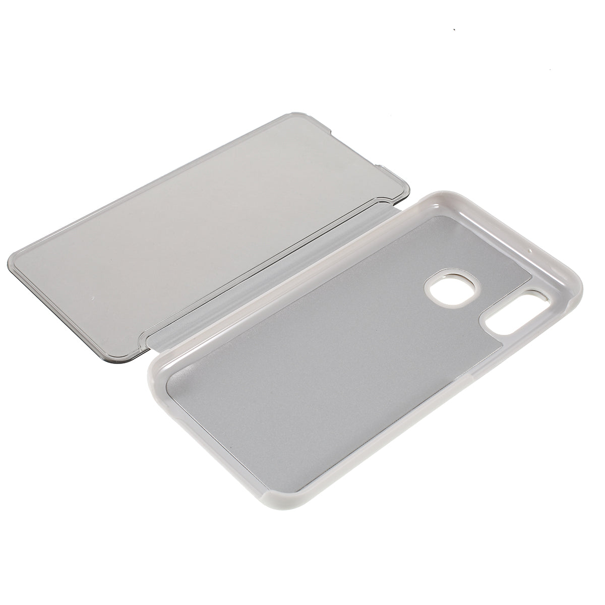 View Window Plated Mirror Surface Leather Stand Casing for Samsung Galaxy A40
