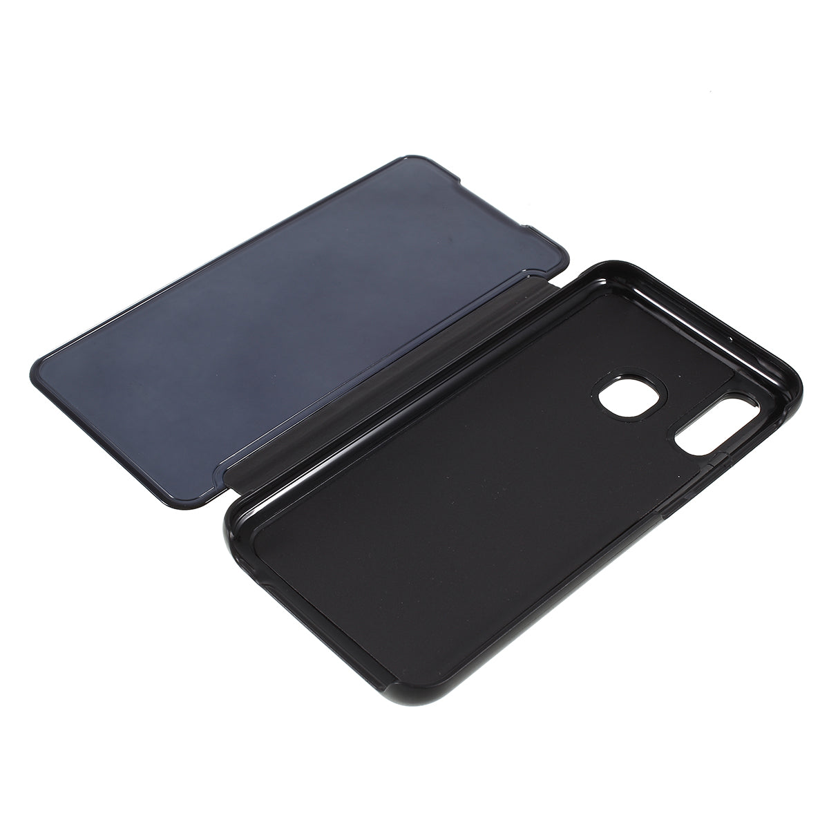View Window Plated Mirror Surface Leather Stand Casing for Samsung Galaxy A40