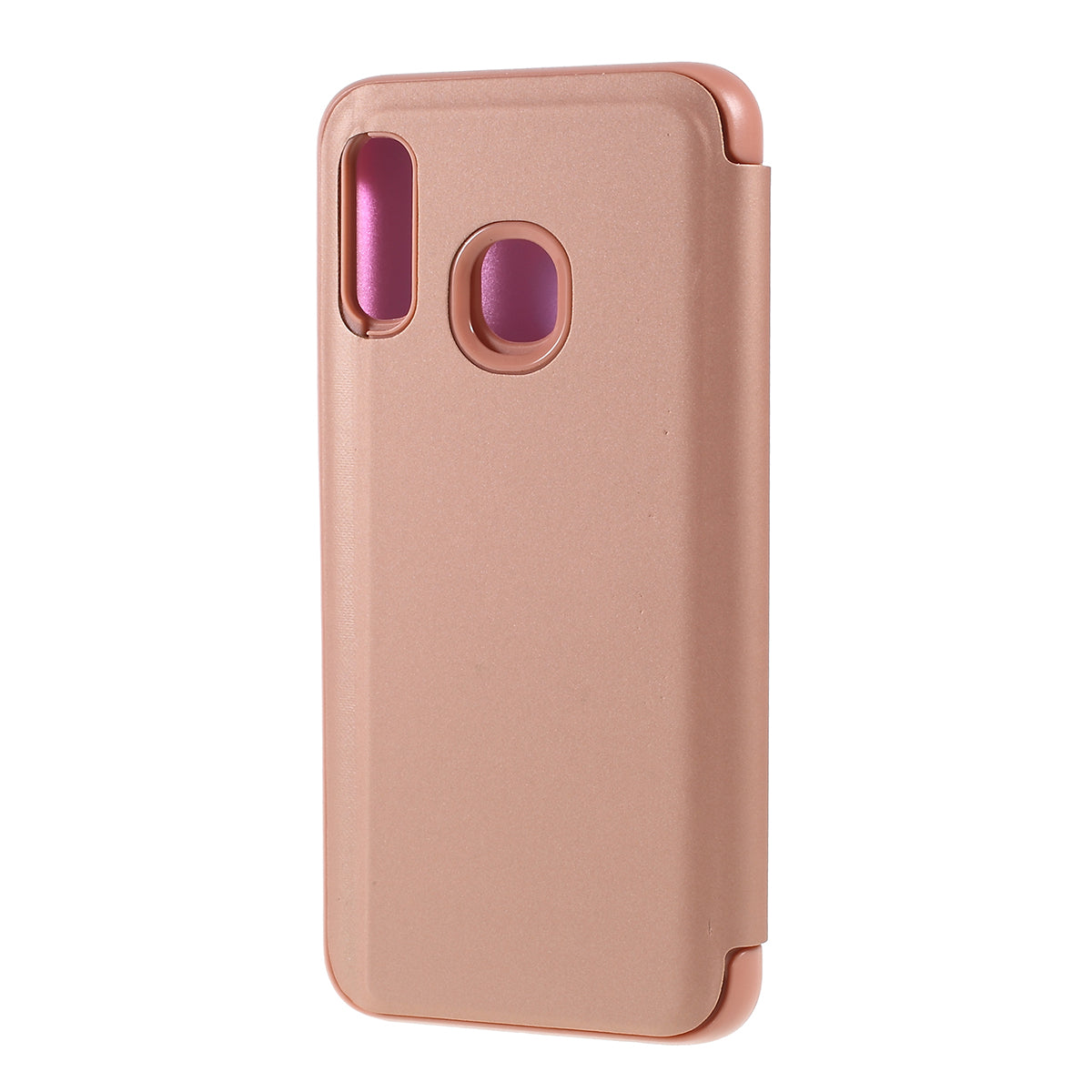 View Window Plated Mirror Surface Leather Stand Casing for Samsung Galaxy A40