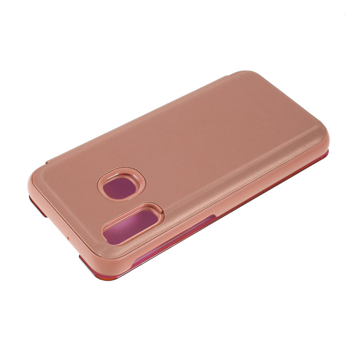 View Window Plated Mirror Surface Leather Stand Casing for Samsung Galaxy A40