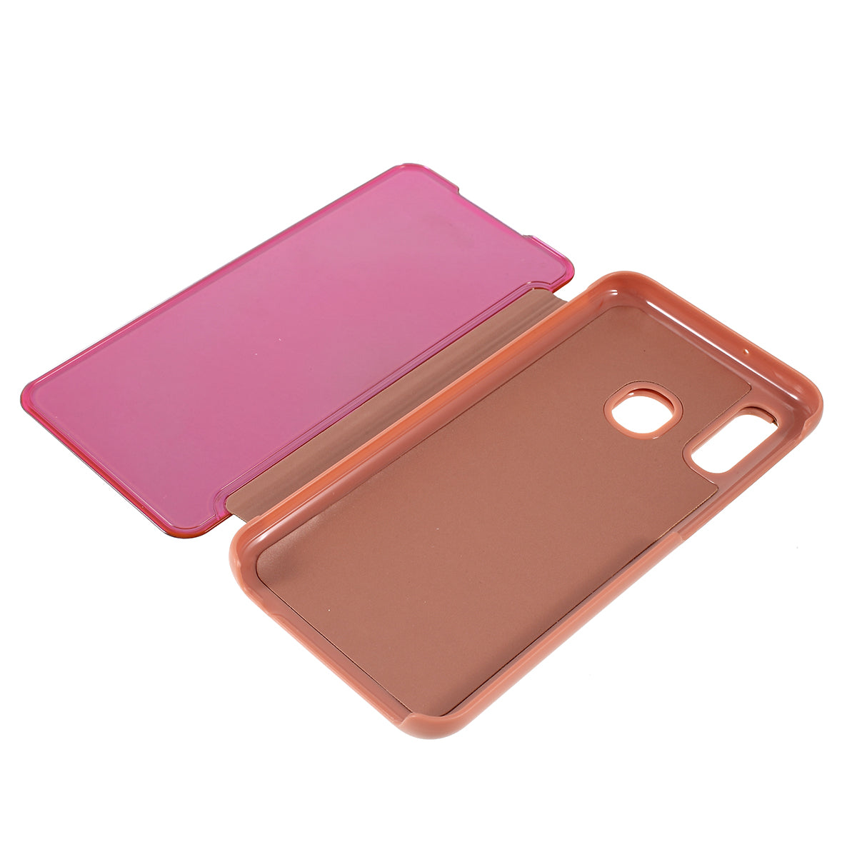View Window Plated Mirror Surface Leather Stand Casing for Samsung Galaxy A40