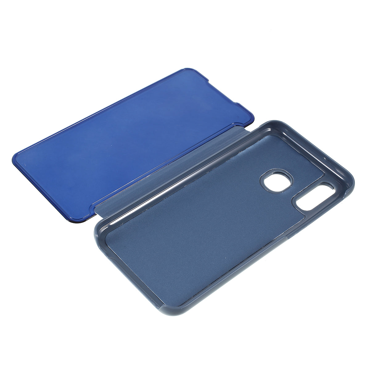 View Window Plated Mirror Surface Leather Stand Casing for Samsung Galaxy A40
