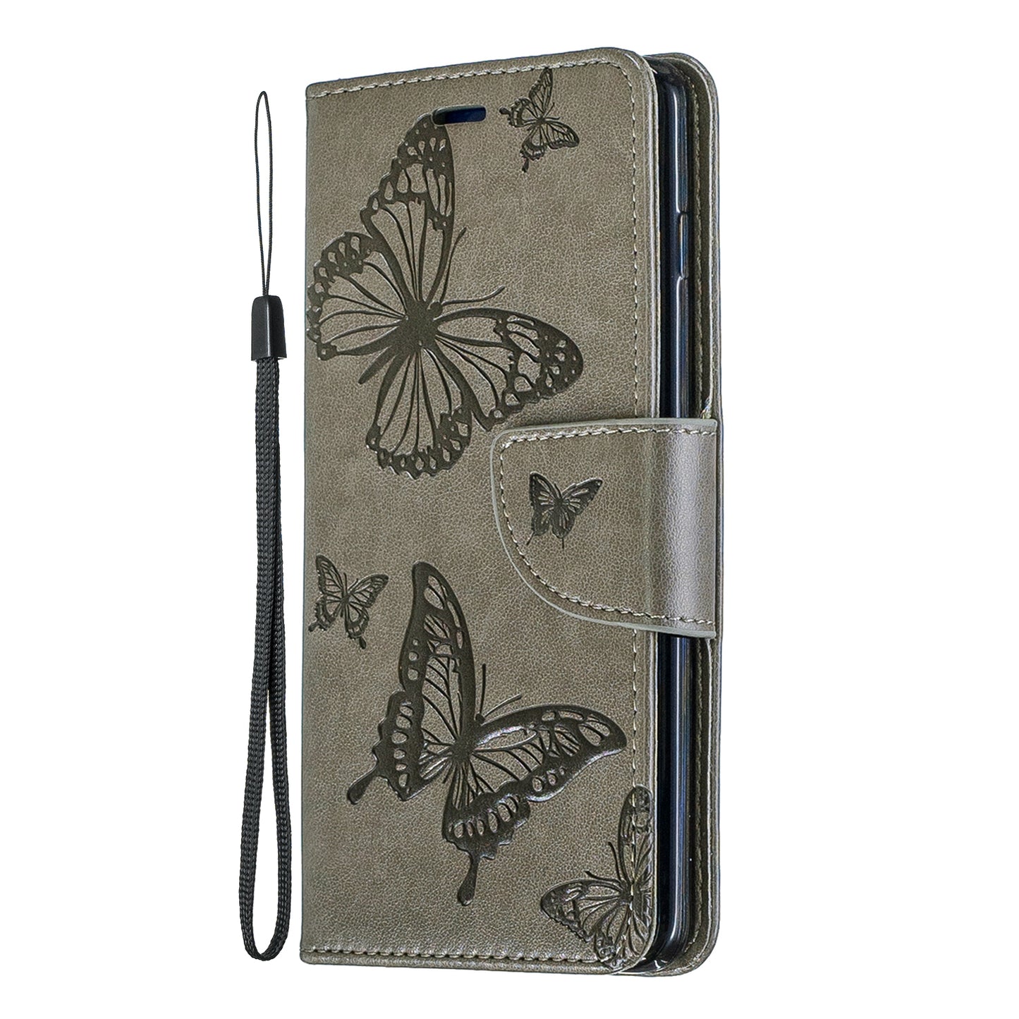 Imprint Butterfly Leather Wallet Phone Case for Samsung Galaxy S10