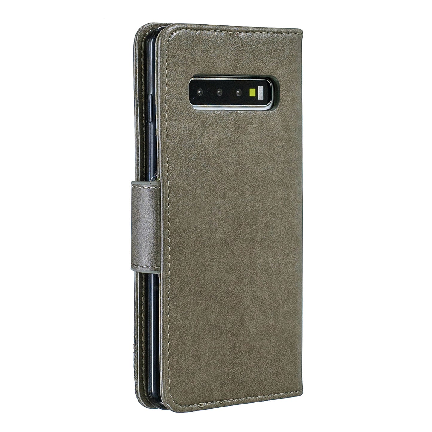 Imprint Butterfly Leather Wallet Phone Case for Samsung Galaxy S10