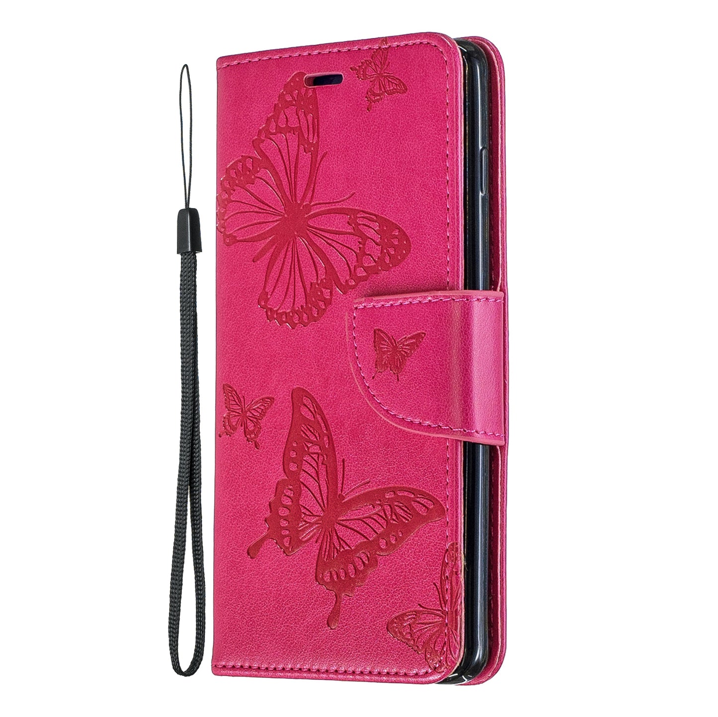 Imprint Butterfly Leather Wallet Phone Case for Samsung Galaxy S10