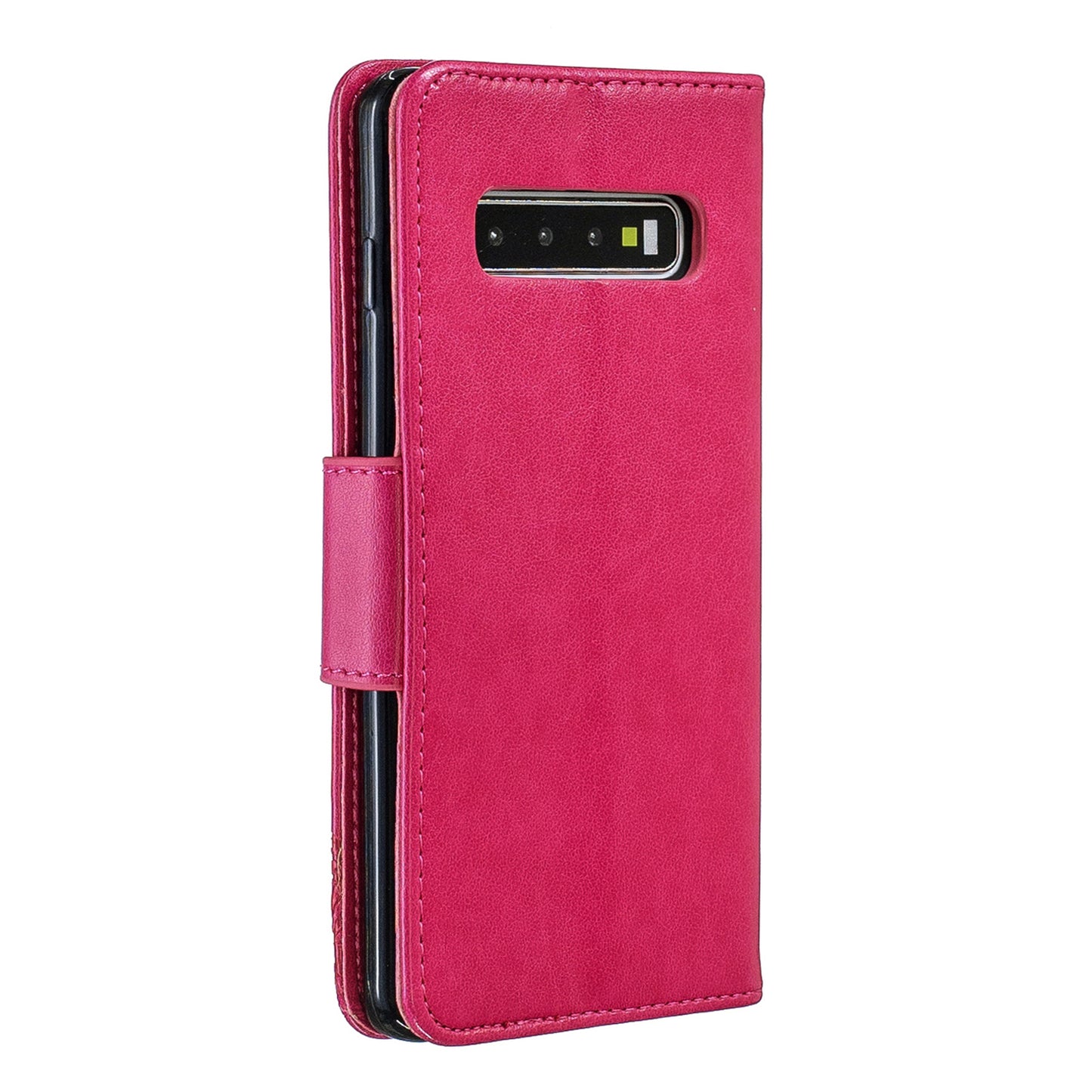 Imprint Butterfly Leather Wallet Phone Case for Samsung Galaxy S10