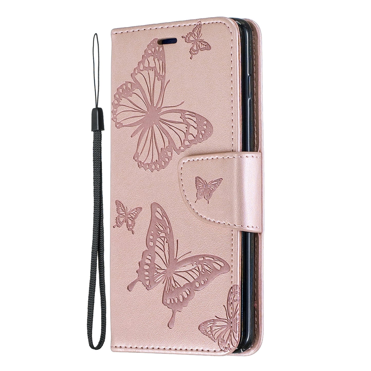 Imprint Butterfly Leather Wallet Phone Case for Samsung Galaxy S10