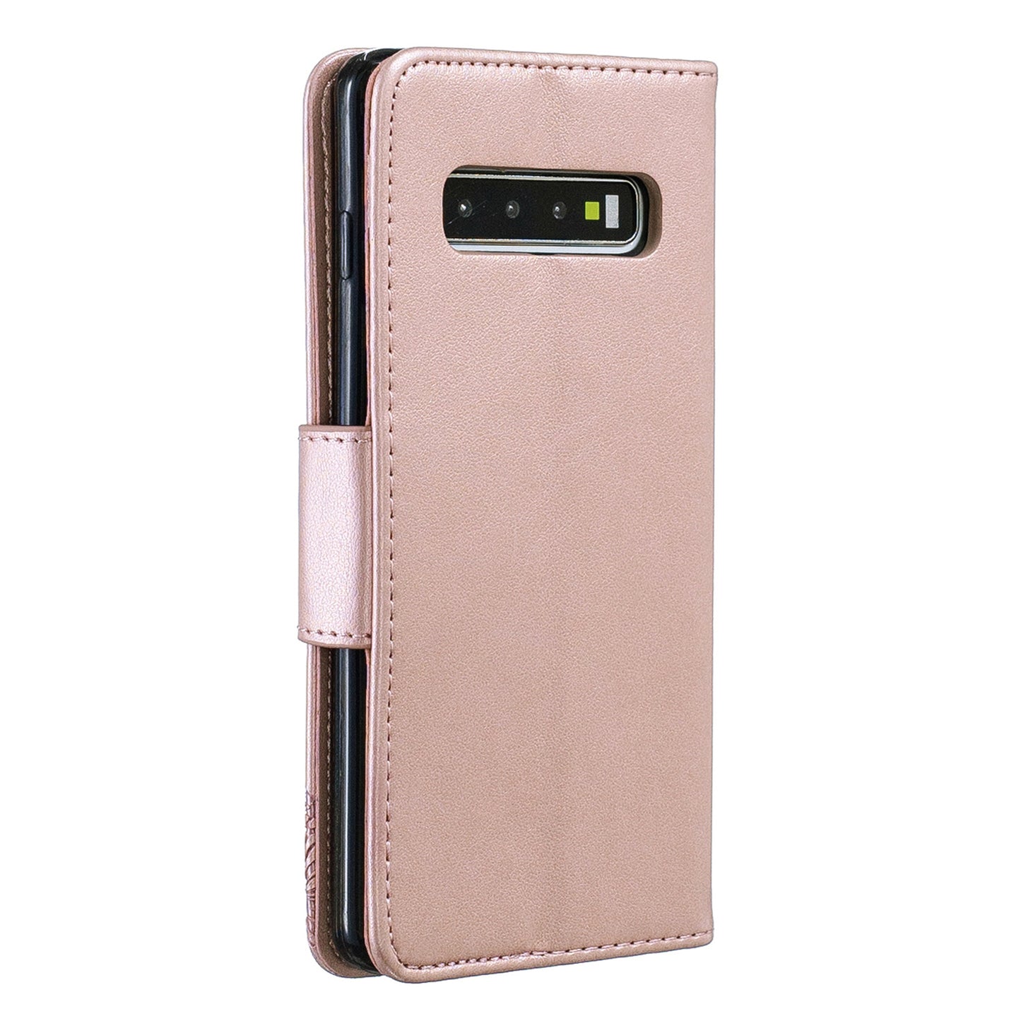Imprint Butterfly Leather Wallet Phone Case for Samsung Galaxy S10