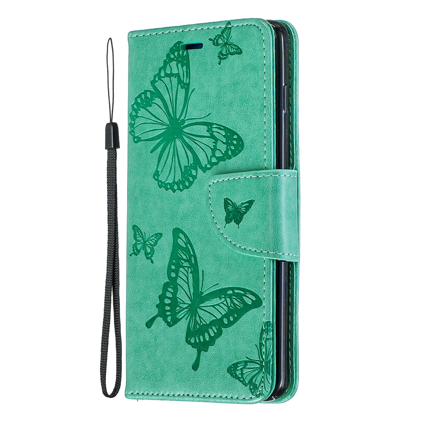 Imprint Butterfly Leather Wallet Phone Case for Samsung Galaxy S10