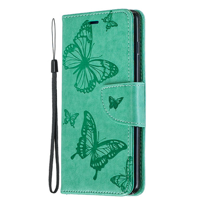 Imprint Butterfly Leather Wallet Phone Case for Samsung Galaxy S10