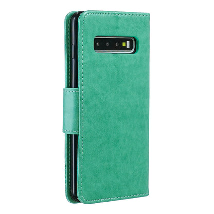 Imprint Butterfly Leather Wallet Phone Case for Samsung Galaxy S10