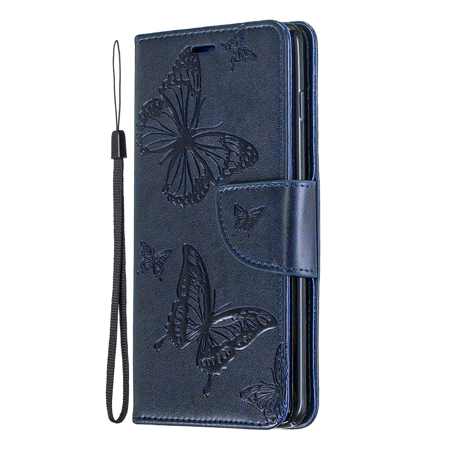 Imprint Butterfly Leather Wallet Phone Case for Samsung Galaxy S10