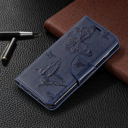 Imprint Butterfly Leather Wallet Phone Case for Samsung Galaxy S10