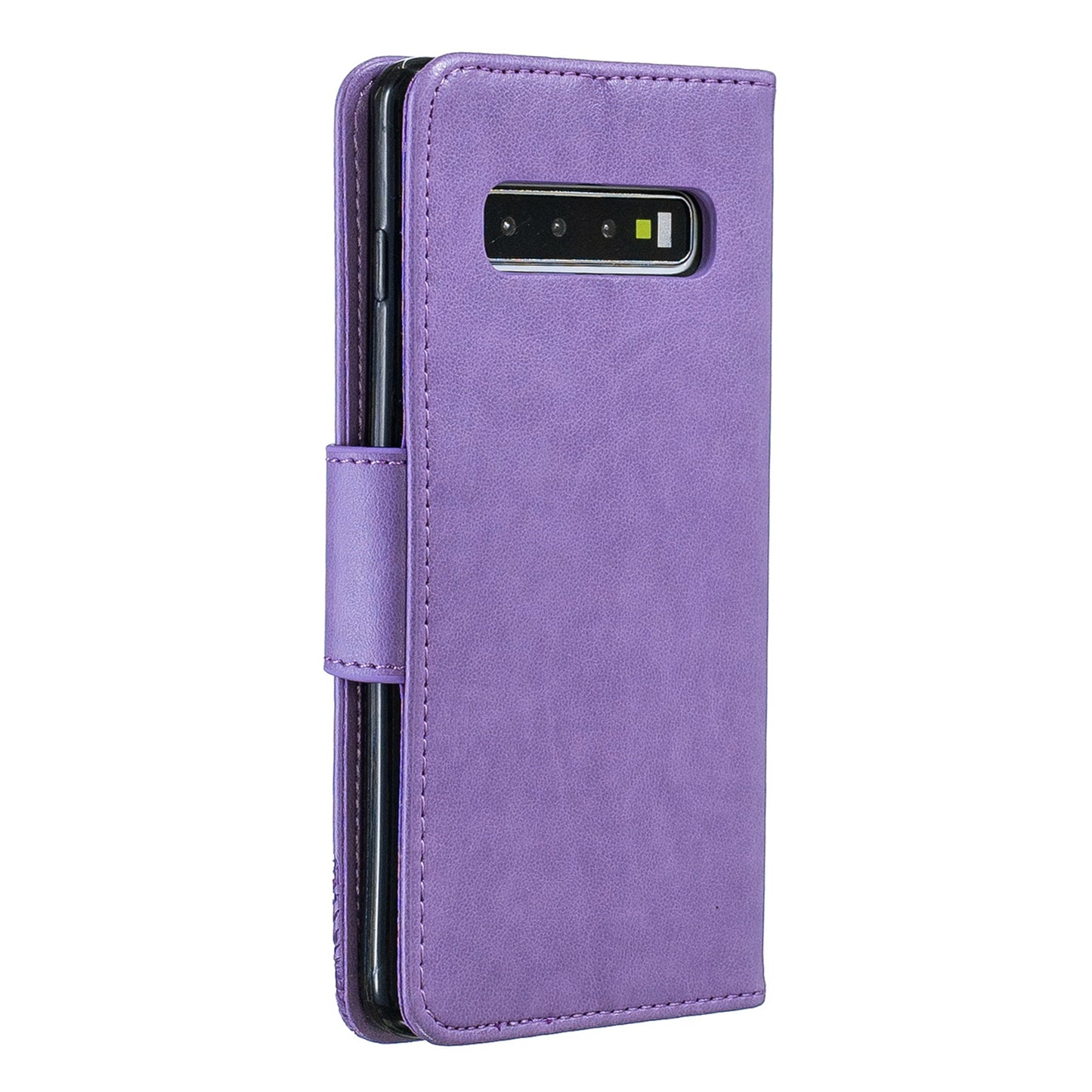 Imprint Butterfly Leather Wallet Phone Case for Samsung Galaxy S10