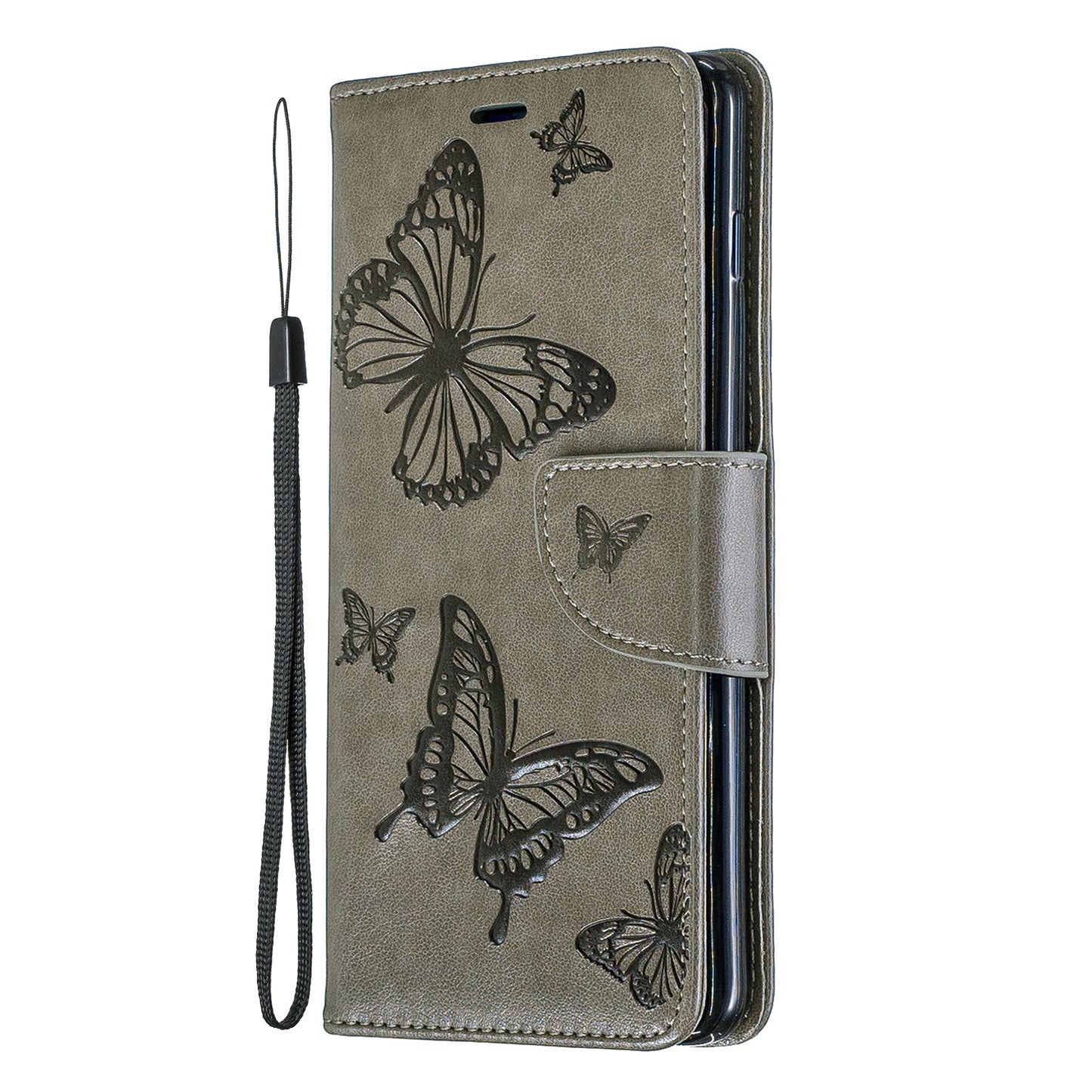 Imprint Butterfly Leather Cover Wallet Phone Case for Samsung Galaxy S10 Plus