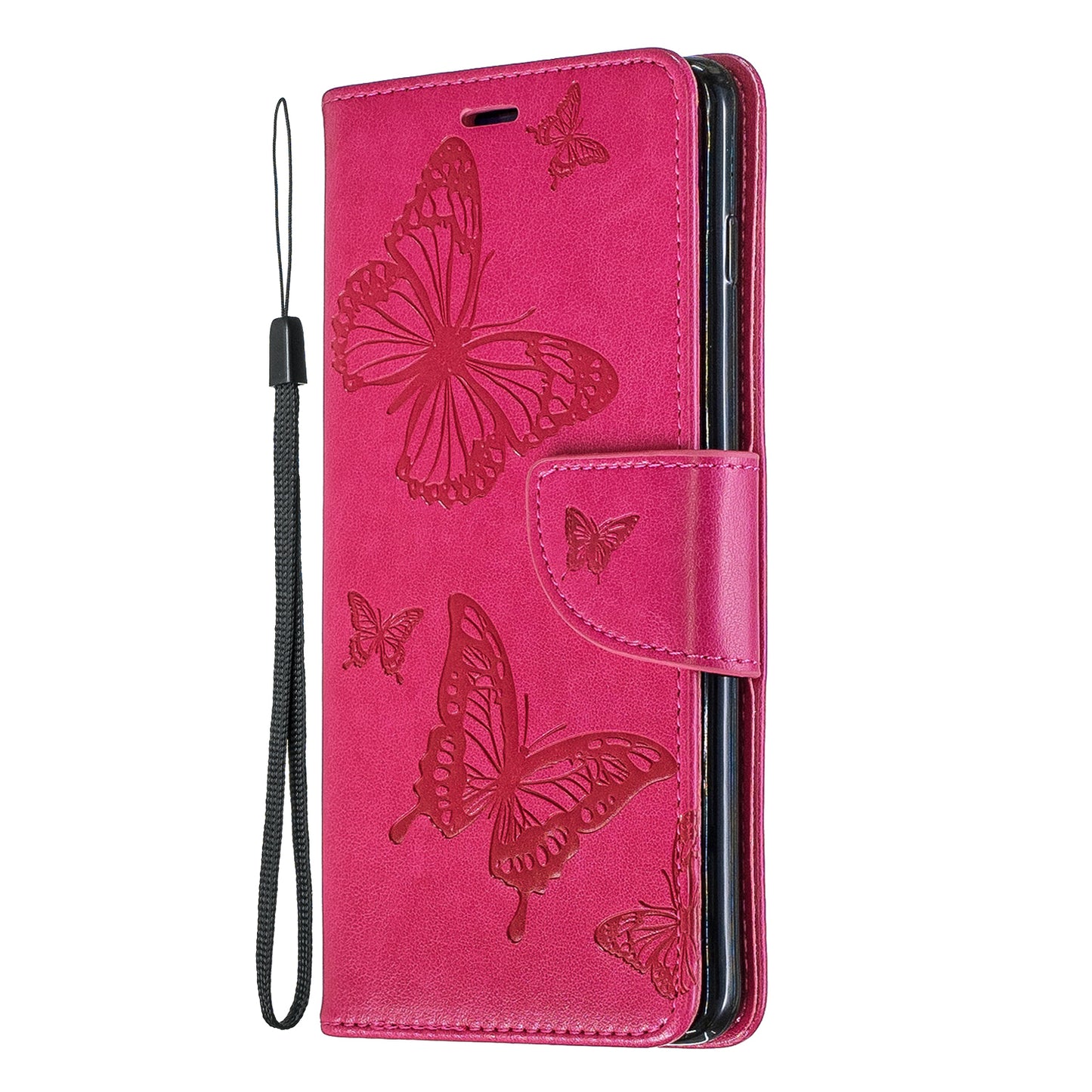 Imprint Butterfly Leather Cover Wallet Phone Case for Samsung Galaxy S10 Plus