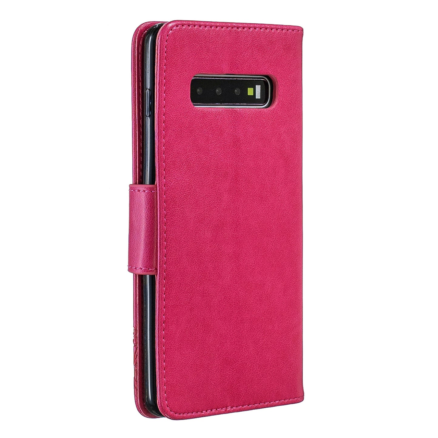 Imprint Butterfly Leather Cover Wallet Phone Case for Samsung Galaxy S10 Plus
