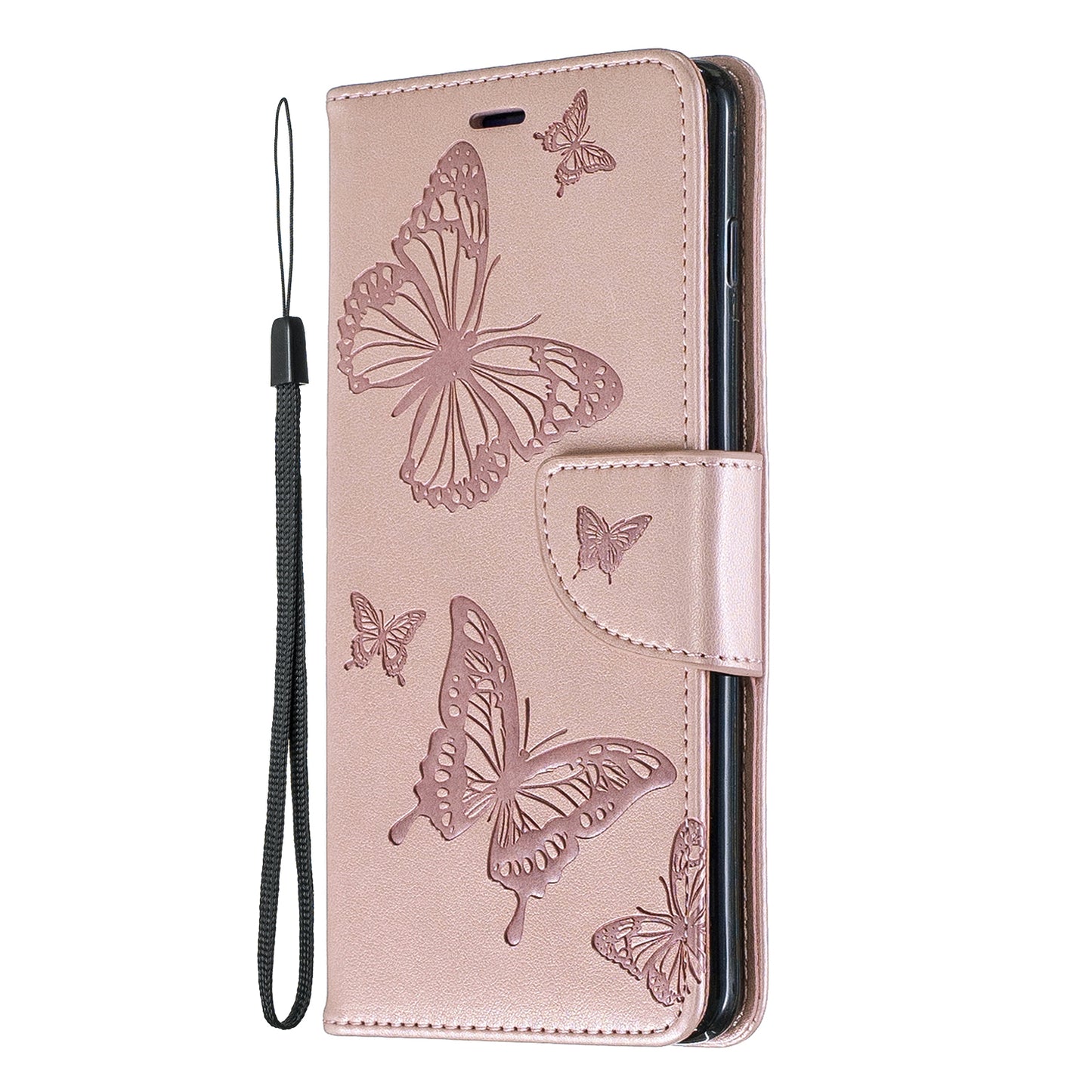 Imprint Butterfly Leather Cover Wallet Phone Case for Samsung Galaxy S10 Plus