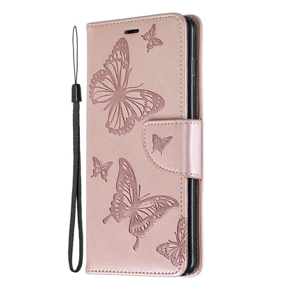 Imprint Butterfly Leather Cover Wallet Phone Case for Samsung Galaxy S10 Plus
