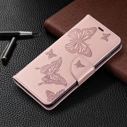 Imprint Butterfly Leather Cover Wallet Phone Case for Samsung Galaxy S10 Plus