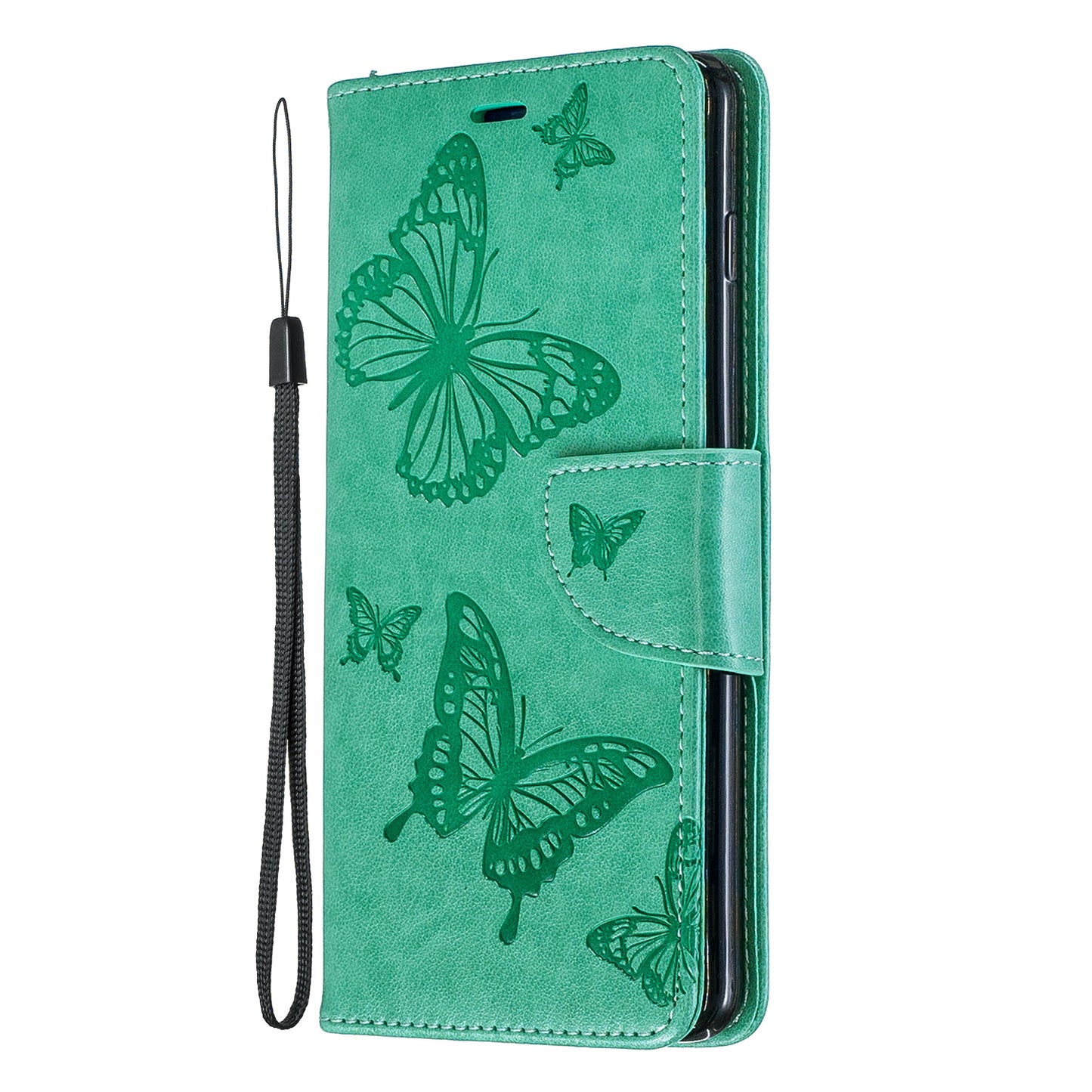 Imprint Butterfly Leather Cover Wallet Phone Case for Samsung Galaxy S10 Plus