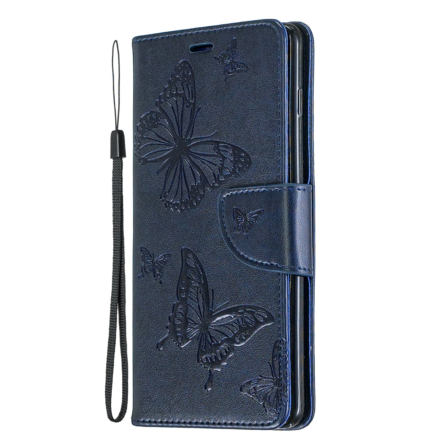 Imprint Butterfly Leather Cover Wallet Phone Case for Samsung Galaxy S10 Plus