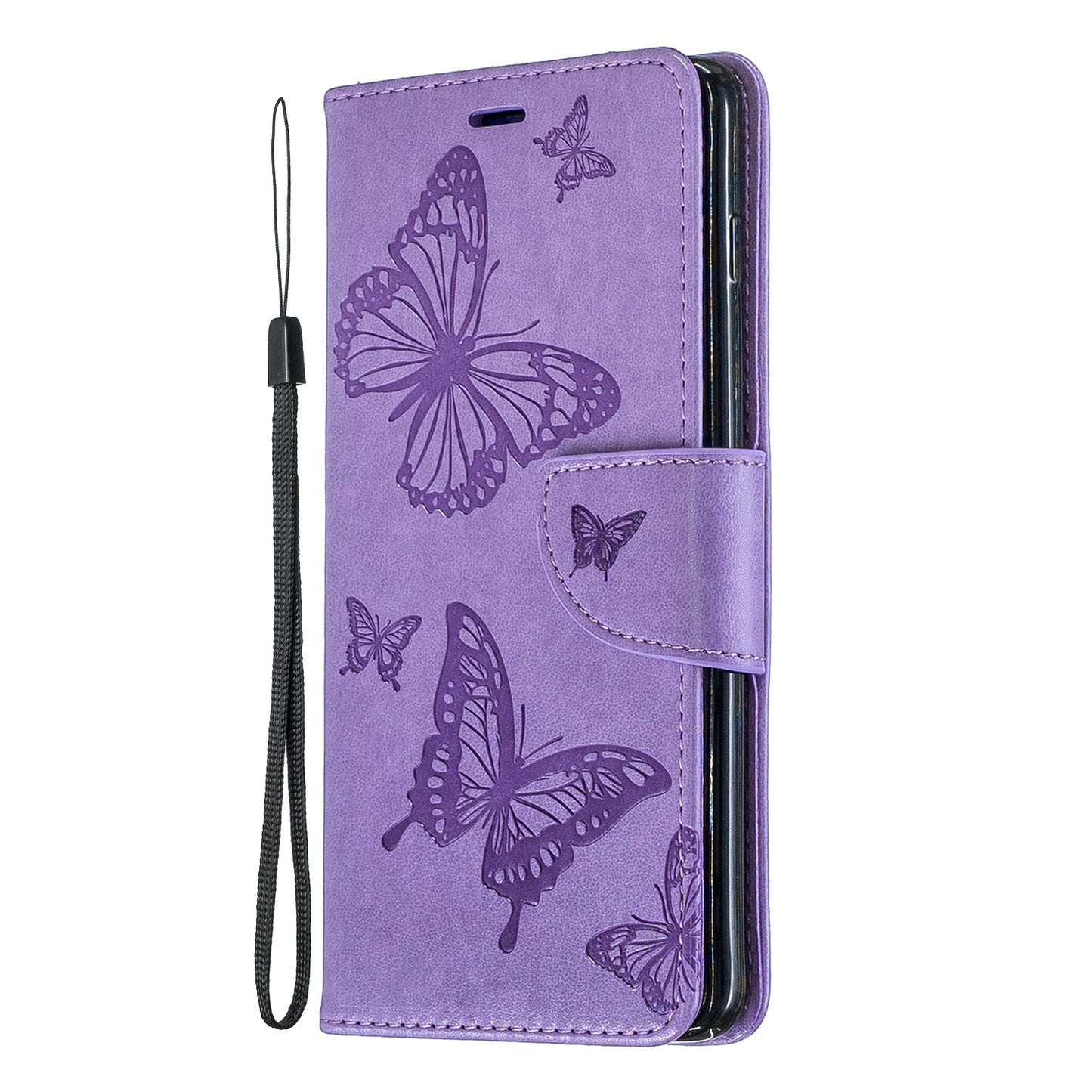 Imprint Butterfly Leather Cover Wallet Phone Case for Samsung Galaxy S10 Plus
