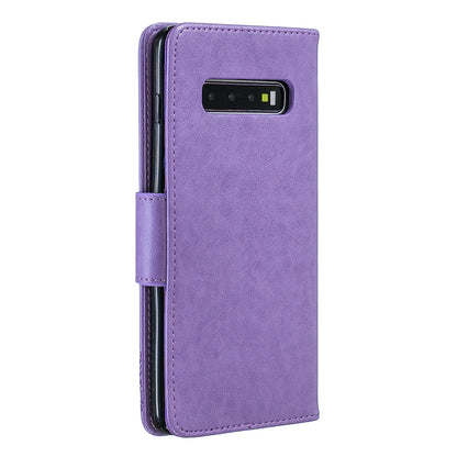 Imprint Butterfly Leather Cover Wallet Phone Case for Samsung Galaxy S10 Plus