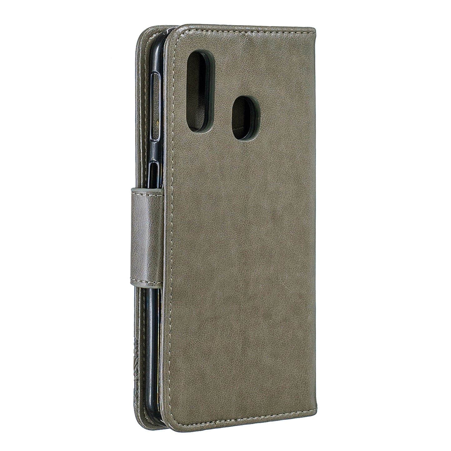 For Samsung Galaxy A40 PU Leather Imprint Butterflies Phone Case