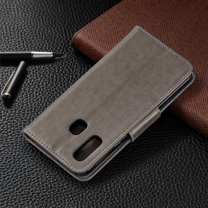 For Samsung Galaxy A40 PU Leather Imprint Butterflies Phone Case