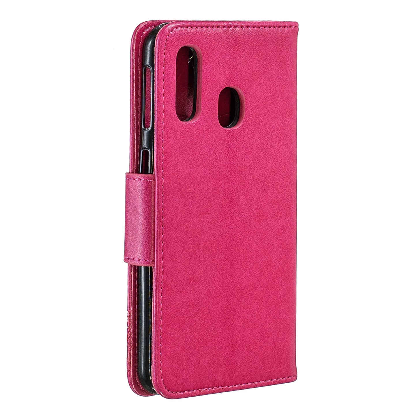 For Samsung Galaxy A40 PU Leather Imprint Butterflies Phone Case