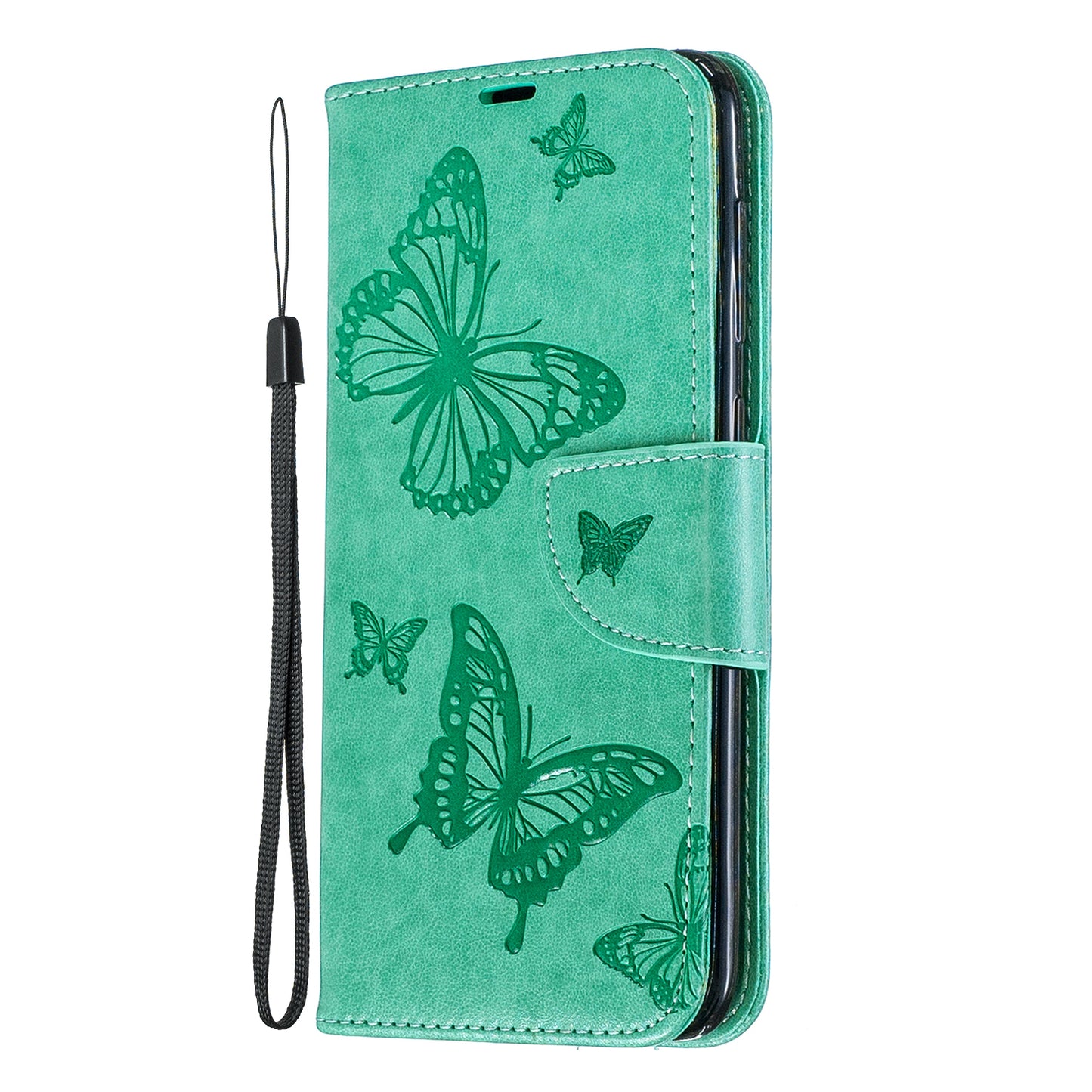 For Samsung Galaxy A50/A50s/A30s PU Leather Imprint Butterflies Phone Case