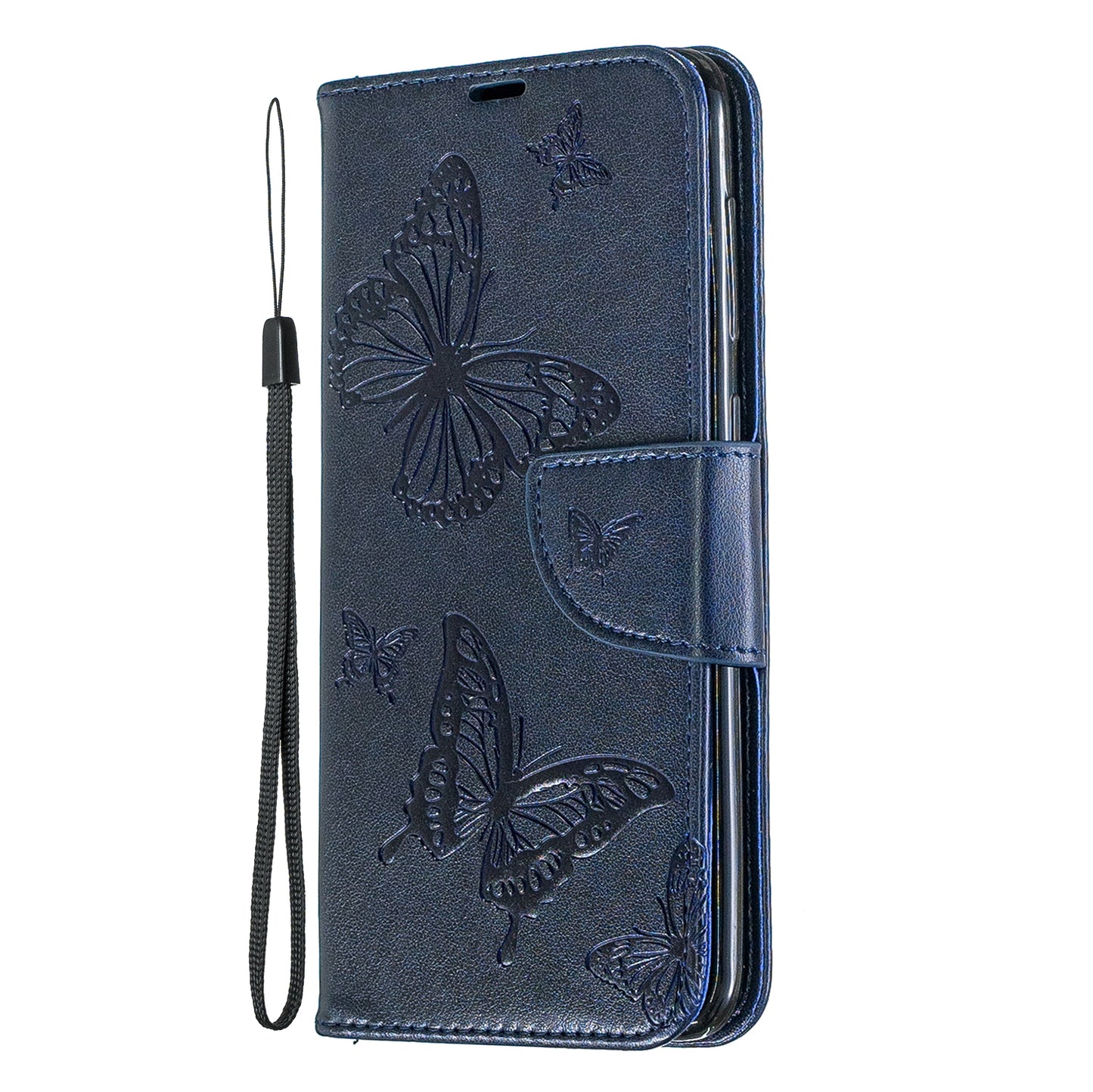 For Samsung Galaxy A50/A50s/A30s PU Leather Imprint Butterflies Phone Case
